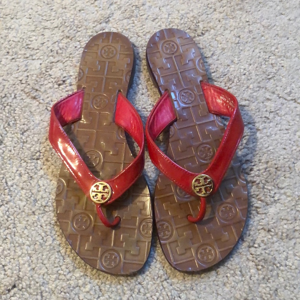 Tory Burch Sandals Size 8 Red